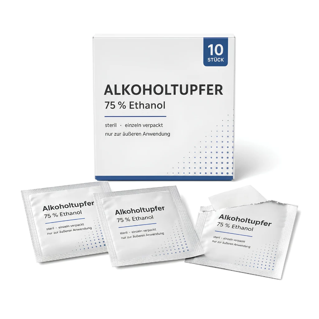 Alkoholtupfer - einzeln verpackte Desinfektionstupfer für aseptisches Arbeiten